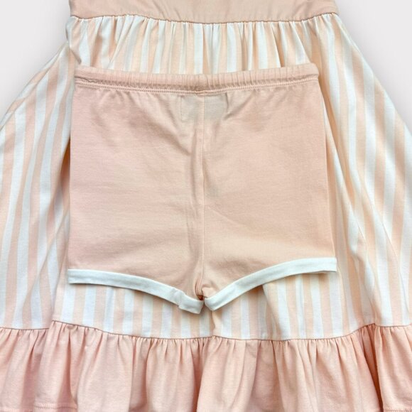 Sz 5 Omi Jo Peaches and Cream Stripe Aunt Heart tunic and sz 6 OJ peach blooms - Picture 4 of 6